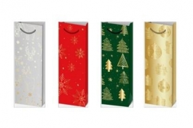 Torebka prezentowa butelka Boże Narodzenie platera