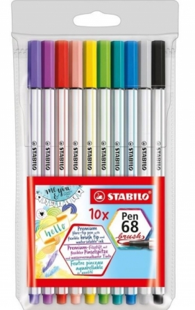 Flamastry Pen 68 brush - 10 kolorów