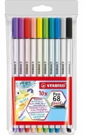 Flamastry Pen 68 brush - 10 kolorów