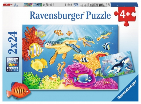 Puzzle 2x24 elementy - Podwodne szaleństwo (078158)