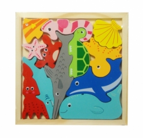 Puzzle drewniane 3D - zwierzęta morskie