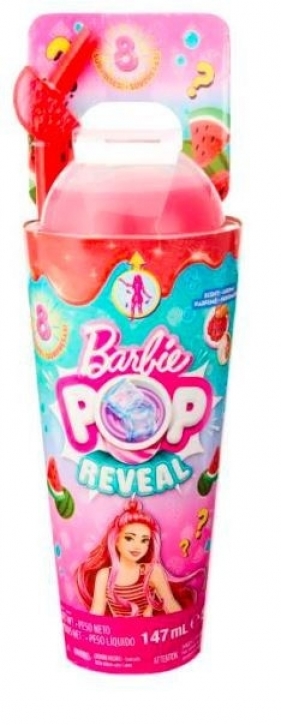 Lalka Barbie Pop Reveal Owocowy sok, czerwona (HNW40/HNW43)