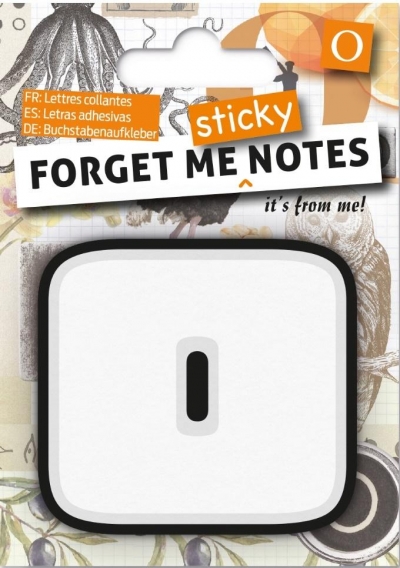 Forget me sticky - notes kart samoprzylepnych litera O