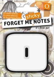 Forget me sticky - notes kart samoprzylepnych litera O