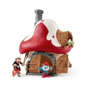 Smurfs, Domek Smerfów + 2 figurki (SLH20803)