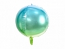 Balon foliowy Partydeco Kula ombre, niebiesko-zielony, 35cm 14cal (FB39-001)