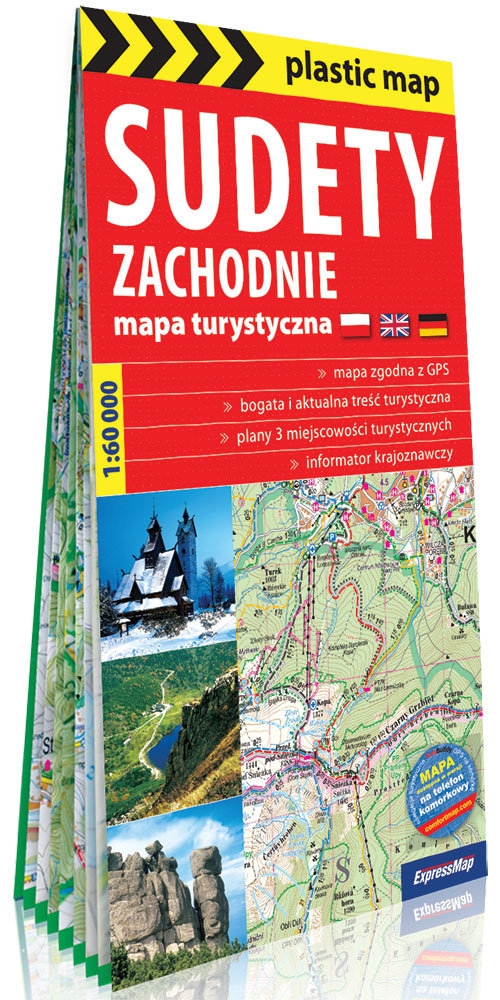 Sudety Zachodnie foliowana mapa turystyczna 1:60 000