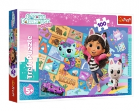 Puzzle 100 Przyjaźń w kocim domku