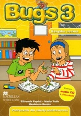 Bugs 3 podręcznik z płytą CD - Papiol Elisenda, Toth Maria, Kondro Magdalena