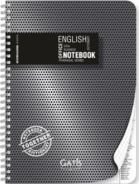 Kołozeszyt A4 English notebook w kratkę 80 kartek black&silver