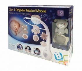 3w1 Projektor muzyczna karuzelka beżowa (1164915)