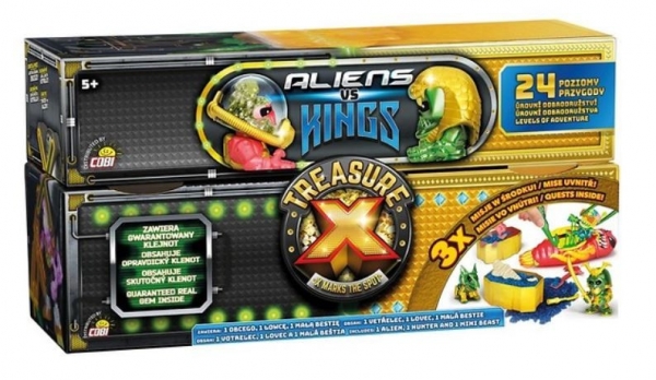 Zestaw figurek Treasure X Aliens vs Kings 3pak (MO-41516)