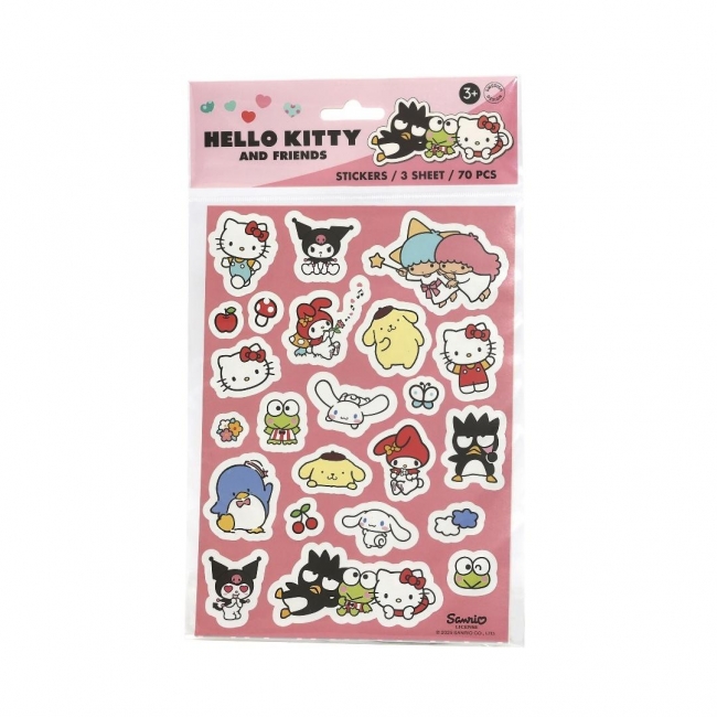 <img src='https://webimage.pl/pics/160/0/d7315627000160.jpg' style='height:440px' /> Zestaw naklejek Hello Kitty 70szt