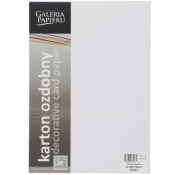 Papier ozdobny (wizytówkowy) gładki biały A4 - biały 160 g (202821)
