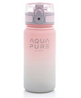 Astra, Bidon Aqua Pure 400ml - pink/grey