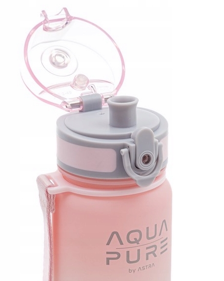 Astra, Bidon Aqua Pure 400ml  - pink/grey