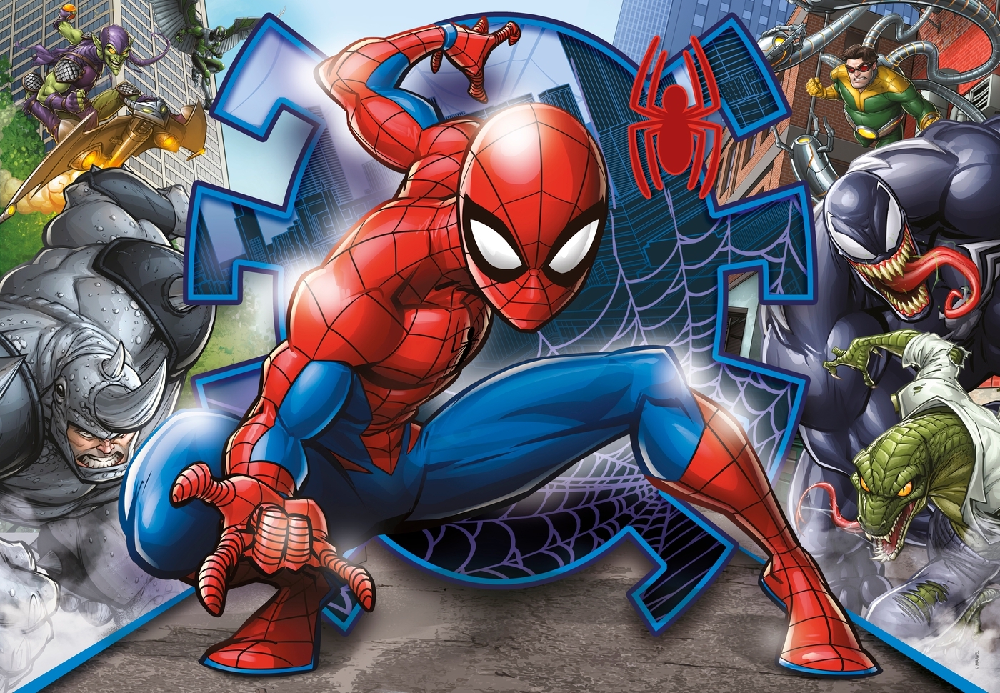 Clementoni, Puzzle SuperColor 104: Spider-Man (27116)