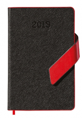 Kalendarz ksiąkowy A6 czarny z klipsem mag 2019 (925216)