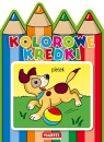 Kolorowe kredki. Piesek