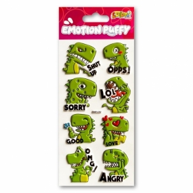 Naklejki puffy Emotion Dino