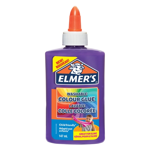 Elmer’s kolorowy klej PVA, fioletowy, 147 ml, zmywalny - doskonały do Slime (2109502)