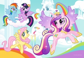 Puzzle 20 elementów Color Kucyki Pony w swojej krainie (36516)
