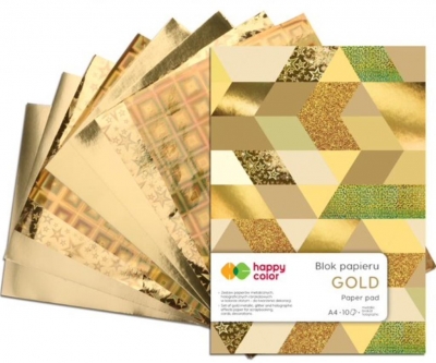 Blok papieru Happy Color A4/10k - Gold (426197)