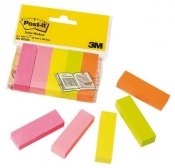 Znaczniki POST-IT 15x50mm, 5x100 kartek mix kolorów neonowy (670/5)