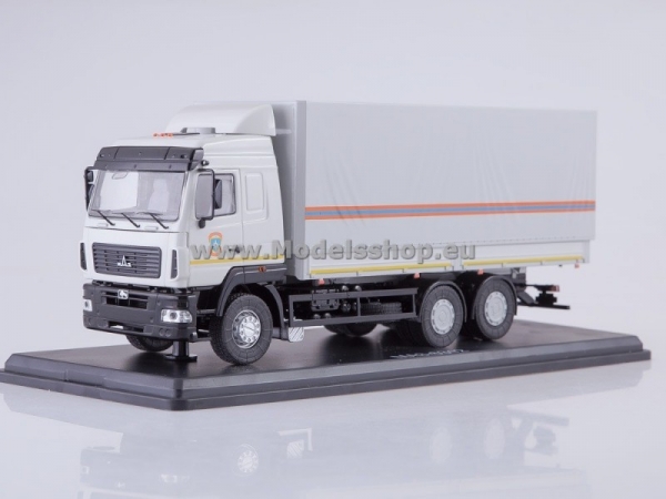 MAZ-6312 Flatbed Truck with Tent (facelift) MCS (SSM1216)