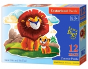 Puzzle Maxi Konturowe :Lion Cub and his Dad 12 (B-120161)