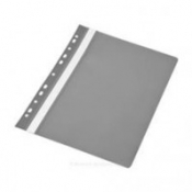 Skoroszyt z euro x10 pvc szary 0313-0002-08