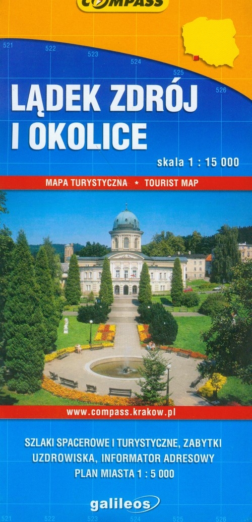 Lądek Zdrój i okolice mapa turystyczna