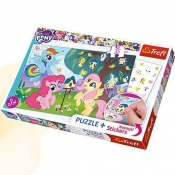 Puzzle Plus 35 elementów + Naklejki My Little Pony Kucyki i ptasie drzewo (75116)