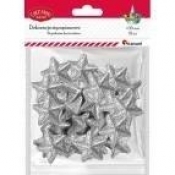 Styropianowe gwiazdki 30x28mm srebrne 18szt