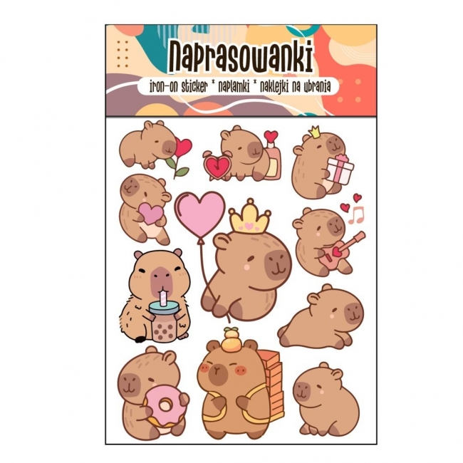 Naprasowanki Termo Naklejki na Ubrania Kapibara