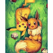 Malowanie po numerach - Pokemon 40x50cm