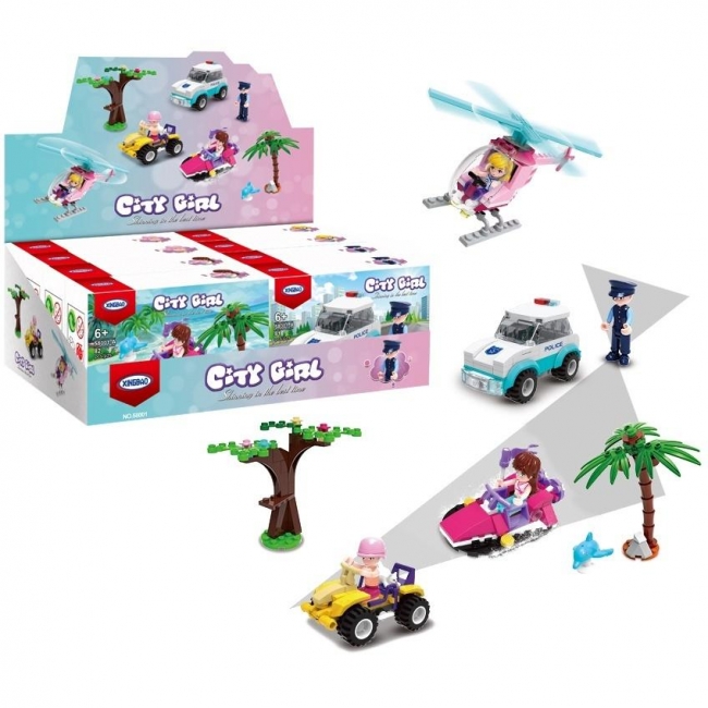 <img src='https://webimage.pl/pics/161/6/d5901353686161.jpg' style='height:440px' /> Klocki dla dziewczynki +74el MIX