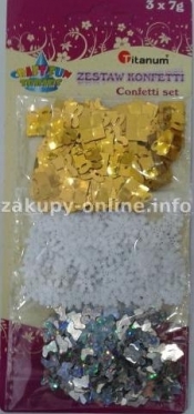 Zestaw konfetti 3x7g (dwa wzory)