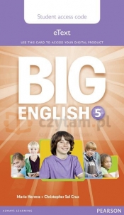 Big English 5 Pupil eText AccessCodeCard