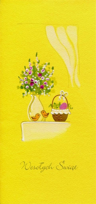 Karnet Wielkanoc DL W18 - Stół