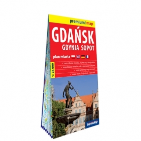 Gdańsk Gdynia Sopot plan miasta w kartonowej oprawie 1:26 000 - Opracowanie zbiorowe