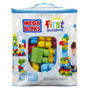 Mega Bloks: Klocki 60 elementow - niebieska torba (CYP67/DCH55)