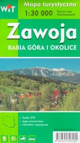 Mapa turystyczna - Zawoja, Babia Góra i okolice