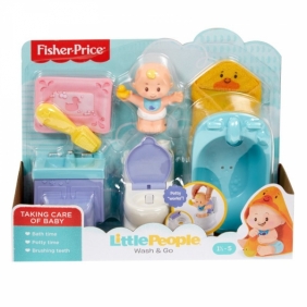 Little People: Zestaw kąpiel i toaleta bobasa z akcesoriami (GKP64/GKP66)