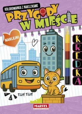 Modułowa kredka. Przygody w mieście z naklejkami - Katarzyna Salamon