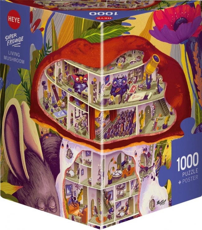 Puzzle 1000 Apartamenty w środku grzyba (+plakat)