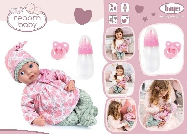 Lalka Reborn Baby Doll 38cm