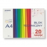 Blok techniczny A4 kolorowy 185g 20 arkuszy