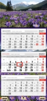 Kalendarz 2022 trójdzielny Krokusy