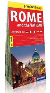 Rome and the Vatican city map 1:12 000